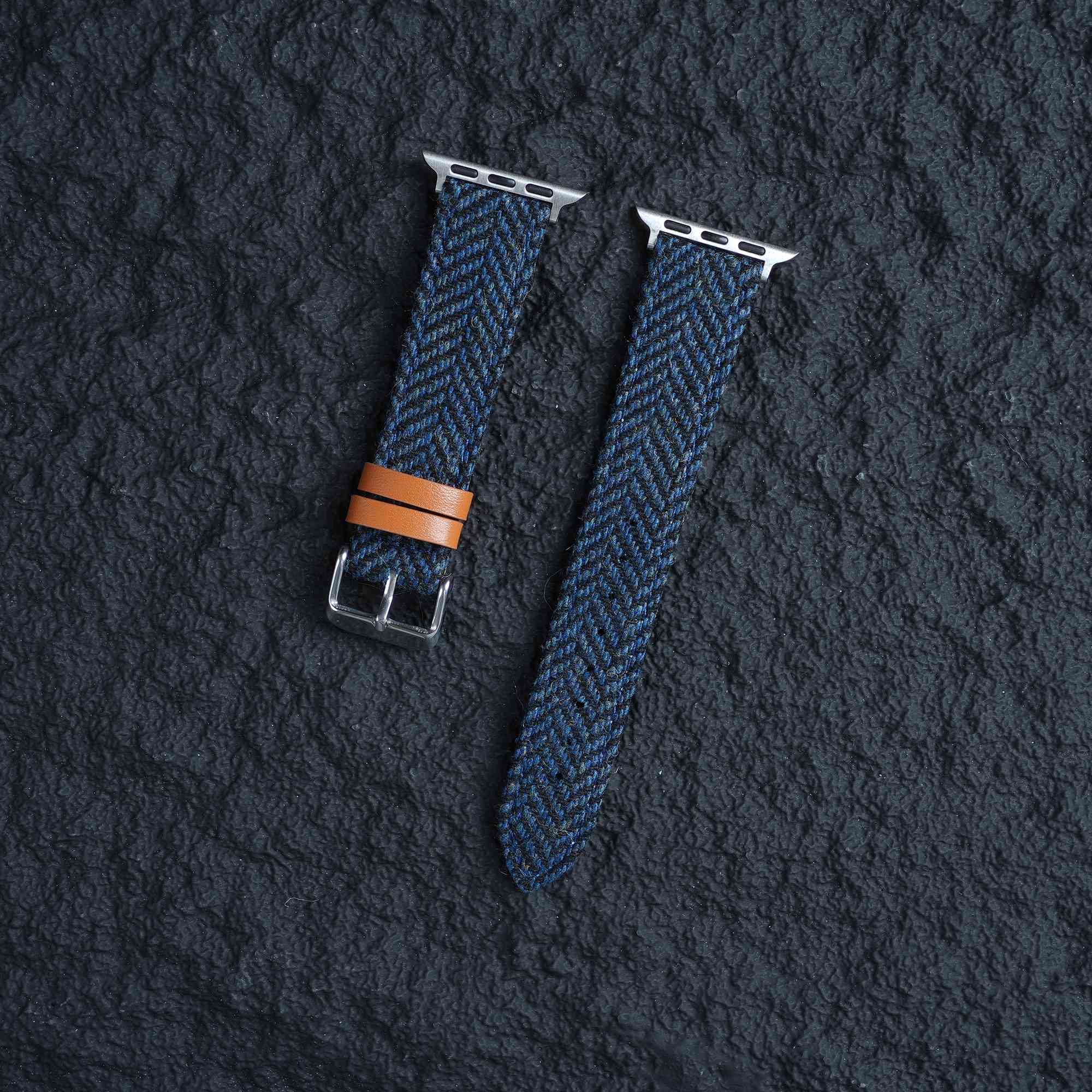 Apple HARRIS TWEED® Dark Blue Herringbone Watch Band