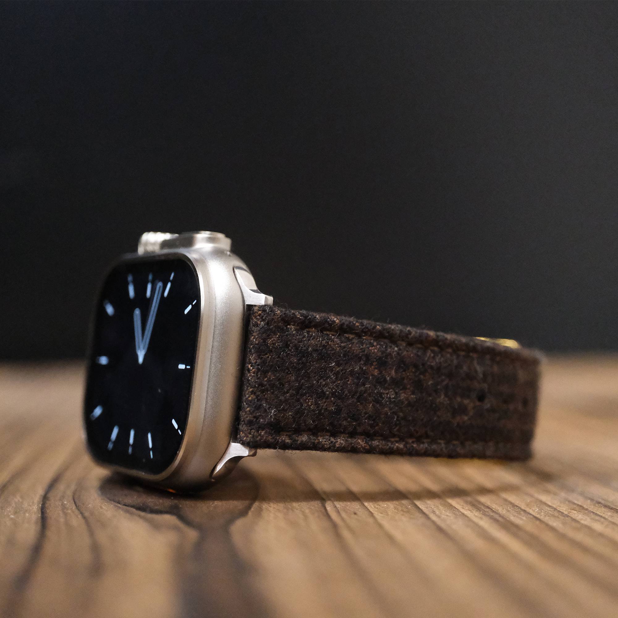 Apple Dark Brown Flannel Watch Band