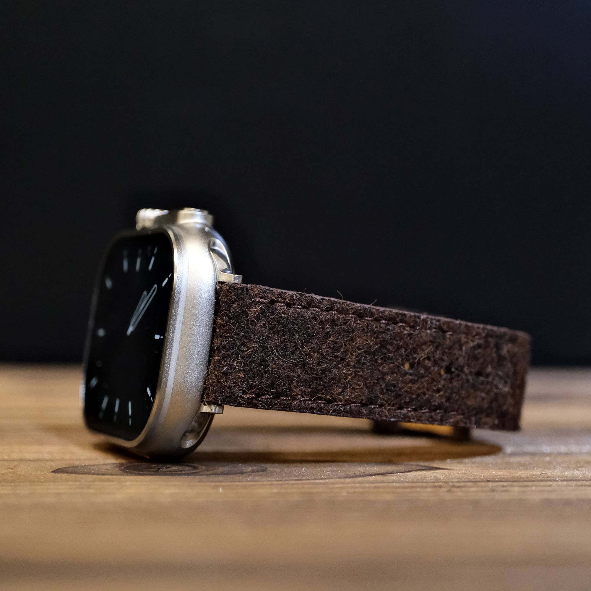 Apple Dark Brown Coarse Pile Watch Band