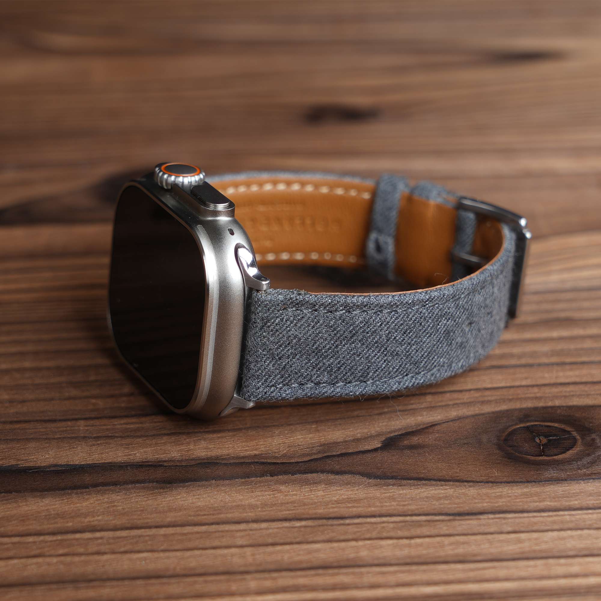 Apple Grey Luxury English Flannel Watch Band