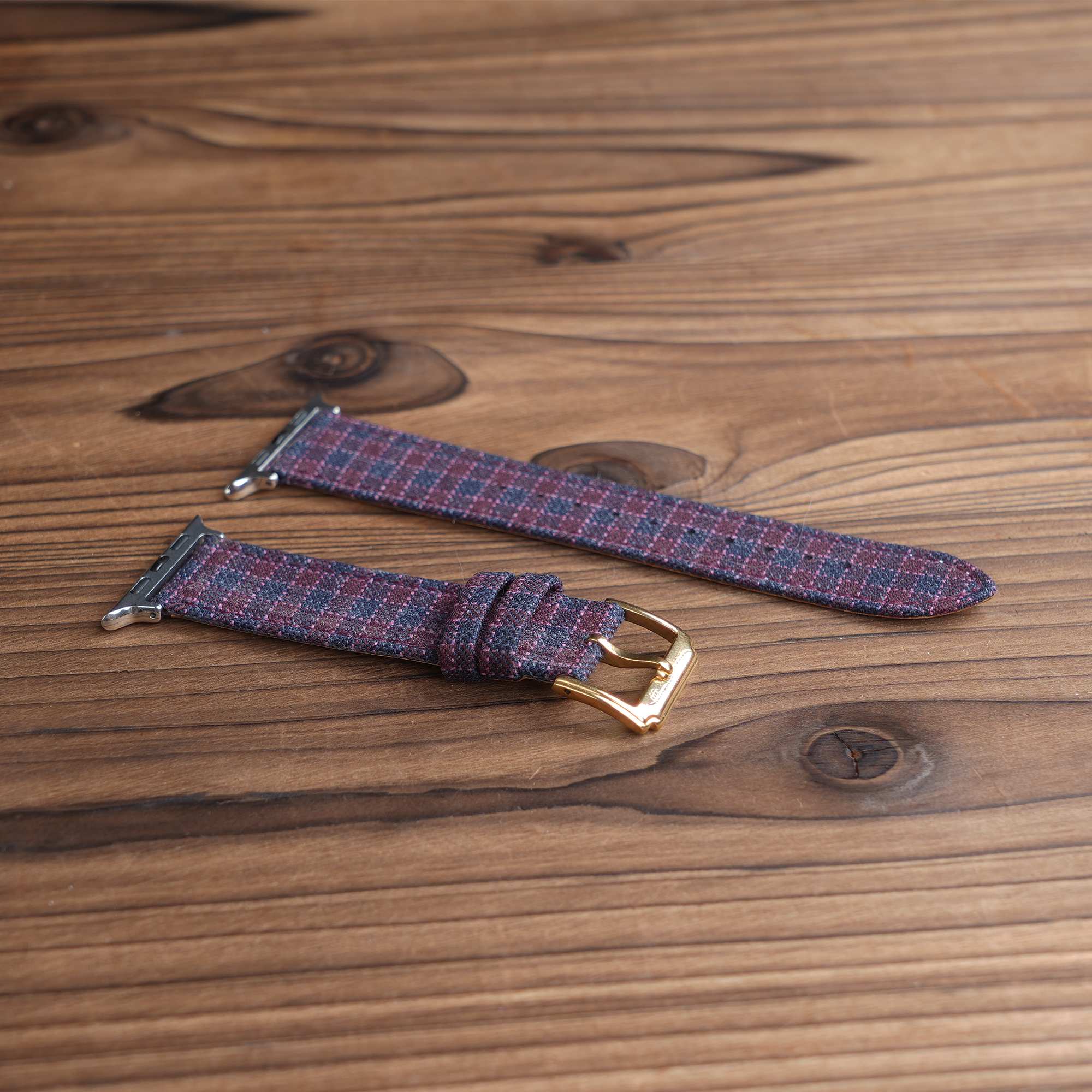 Apple Maroon & Navy Micro Block Check Watch Band