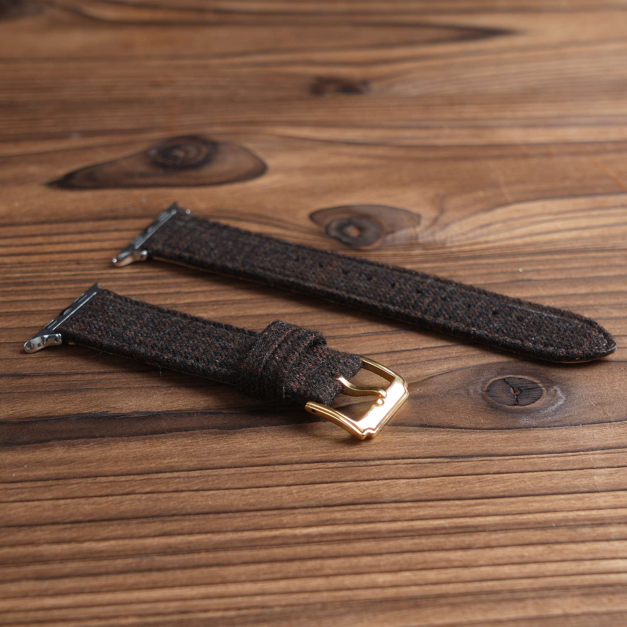 Apple Dark Brown Flannel Watch Band