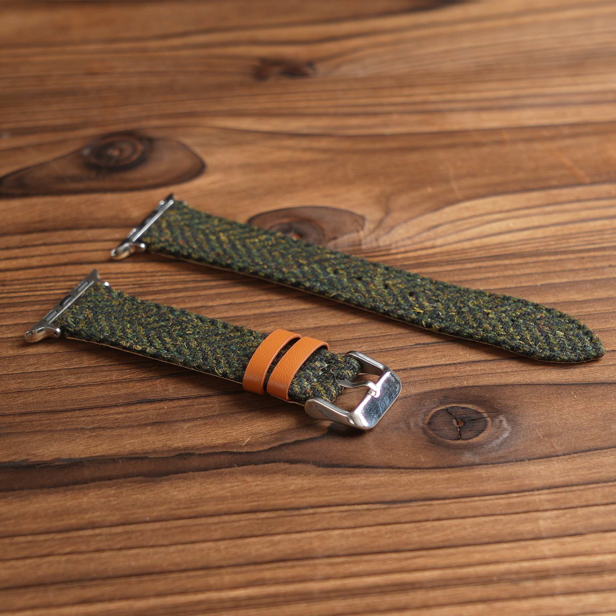 Apple HARRIS TWEED® Army Green Herringbone Watch Band