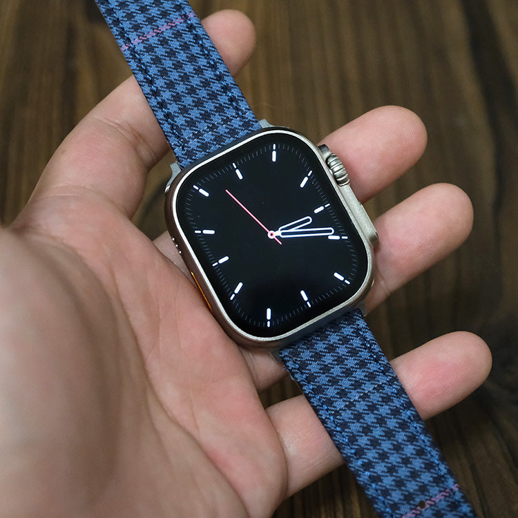 Apple Navy English Suits Windowpane Watch Band
