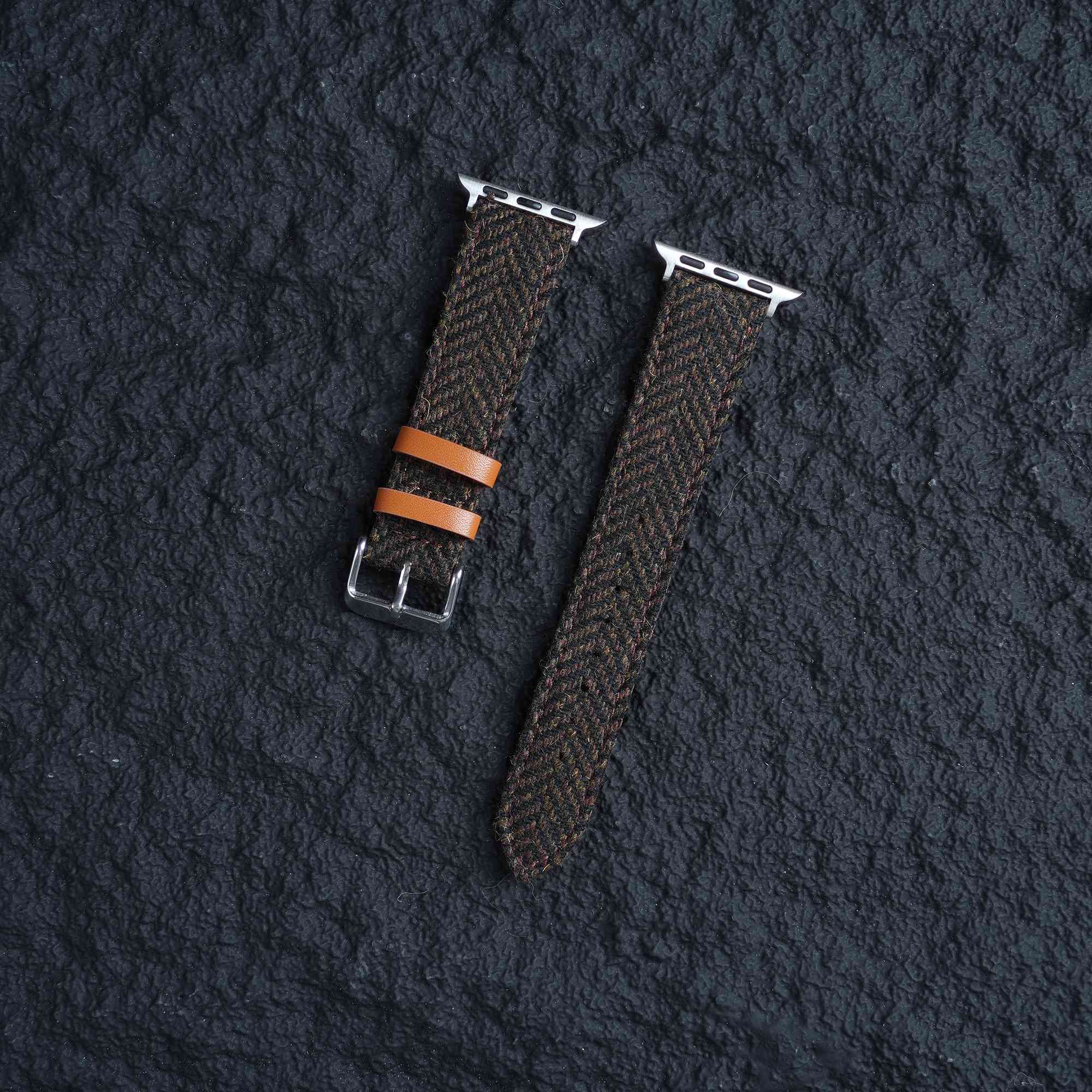 Apple HARRIS TWEED® Dark Brown Herringbone Watch Band