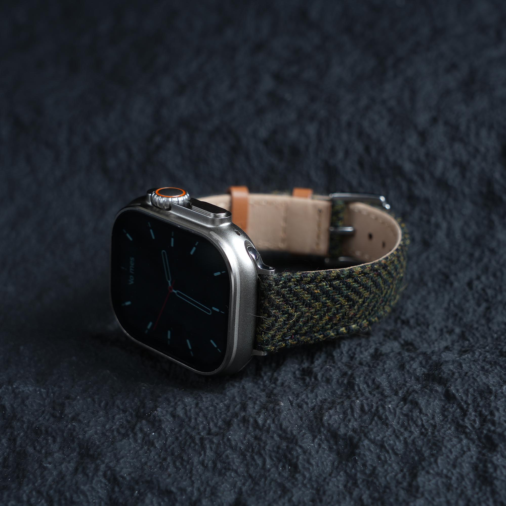 Apple HARRIS TWEED® Army Green Herringbone Watch Band
