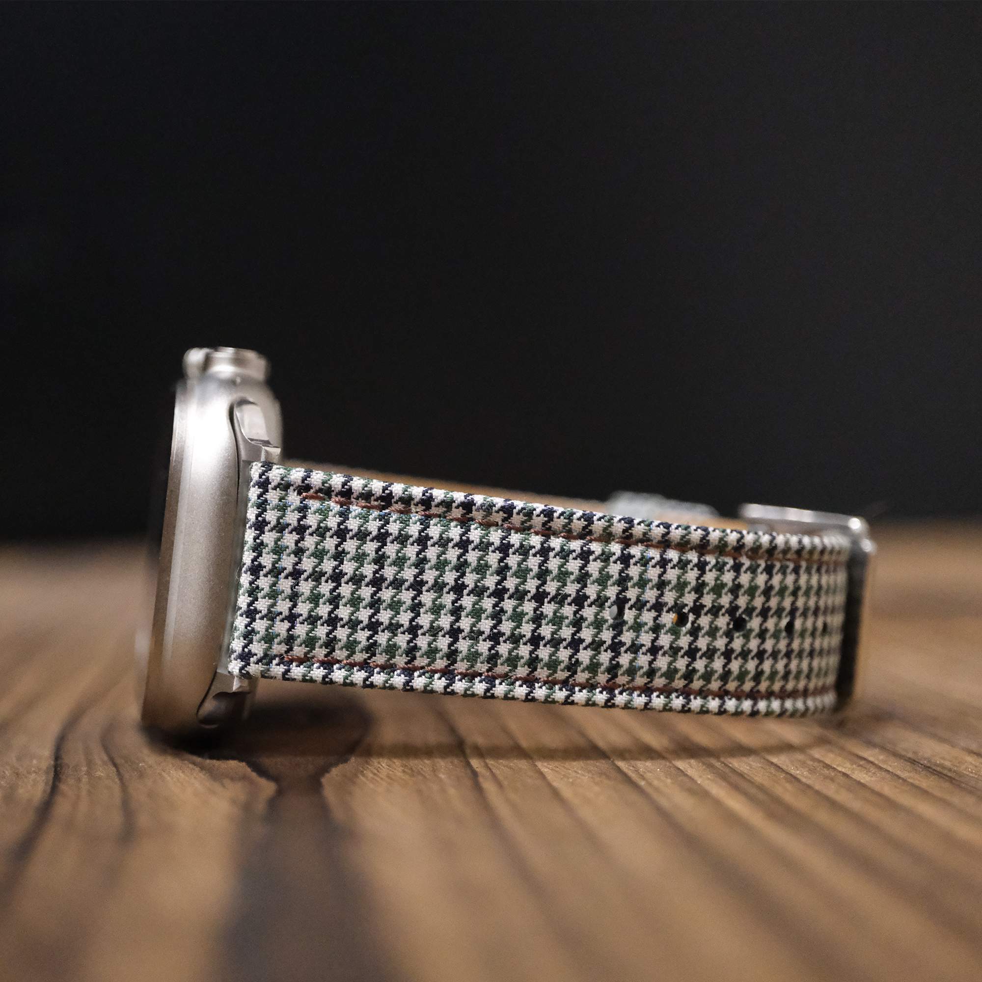 Apple Olive Country Tweed Houndstooth Watch Band