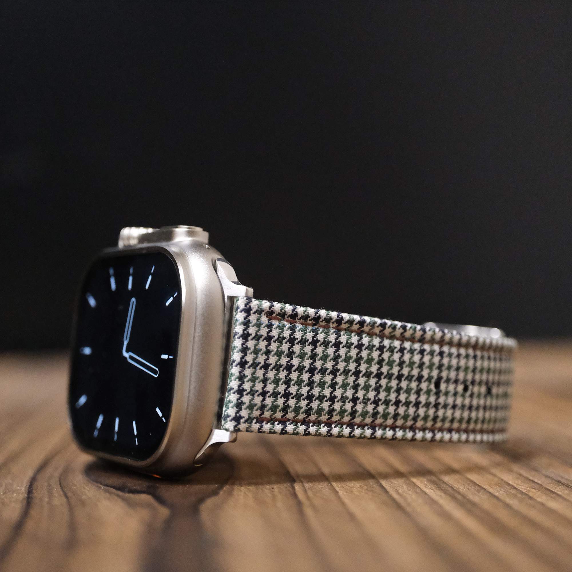 Apple Olive Country Tweed Houndstooth Watch Band