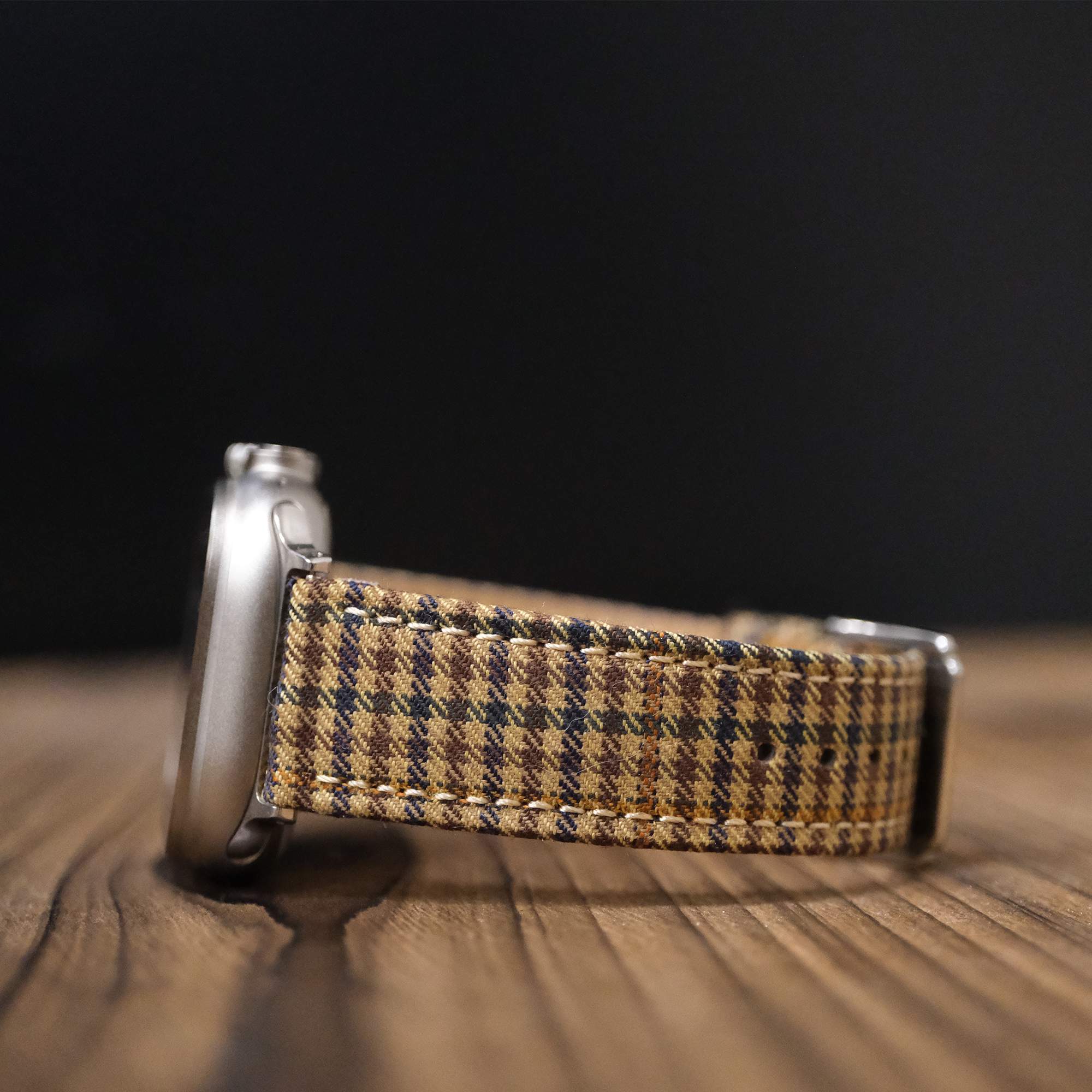 Apple Khaki Windowpane Watch Band