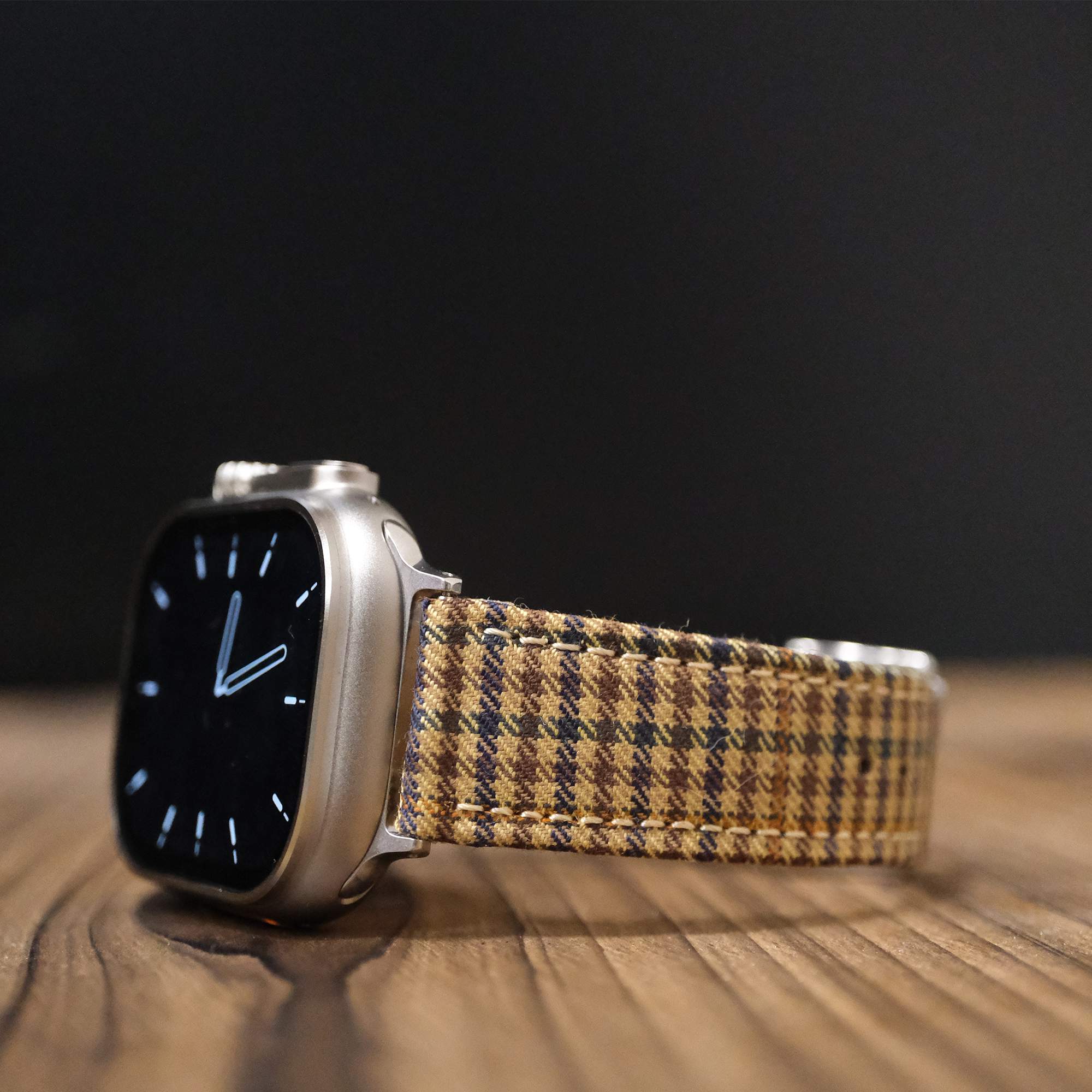 Apple Khaki Windowpane Watch Band