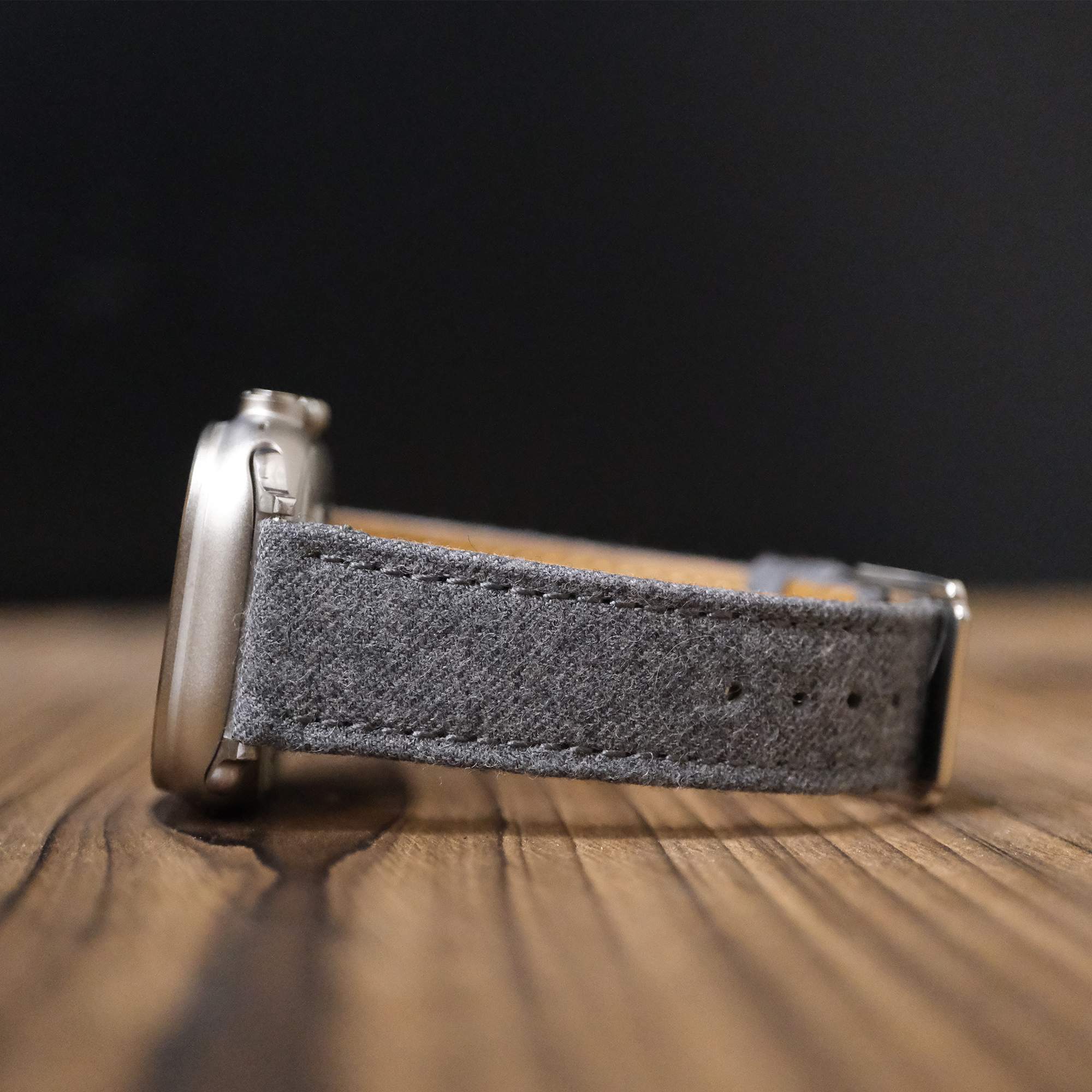 Apple Grey Luxury English Flannel Watch Band