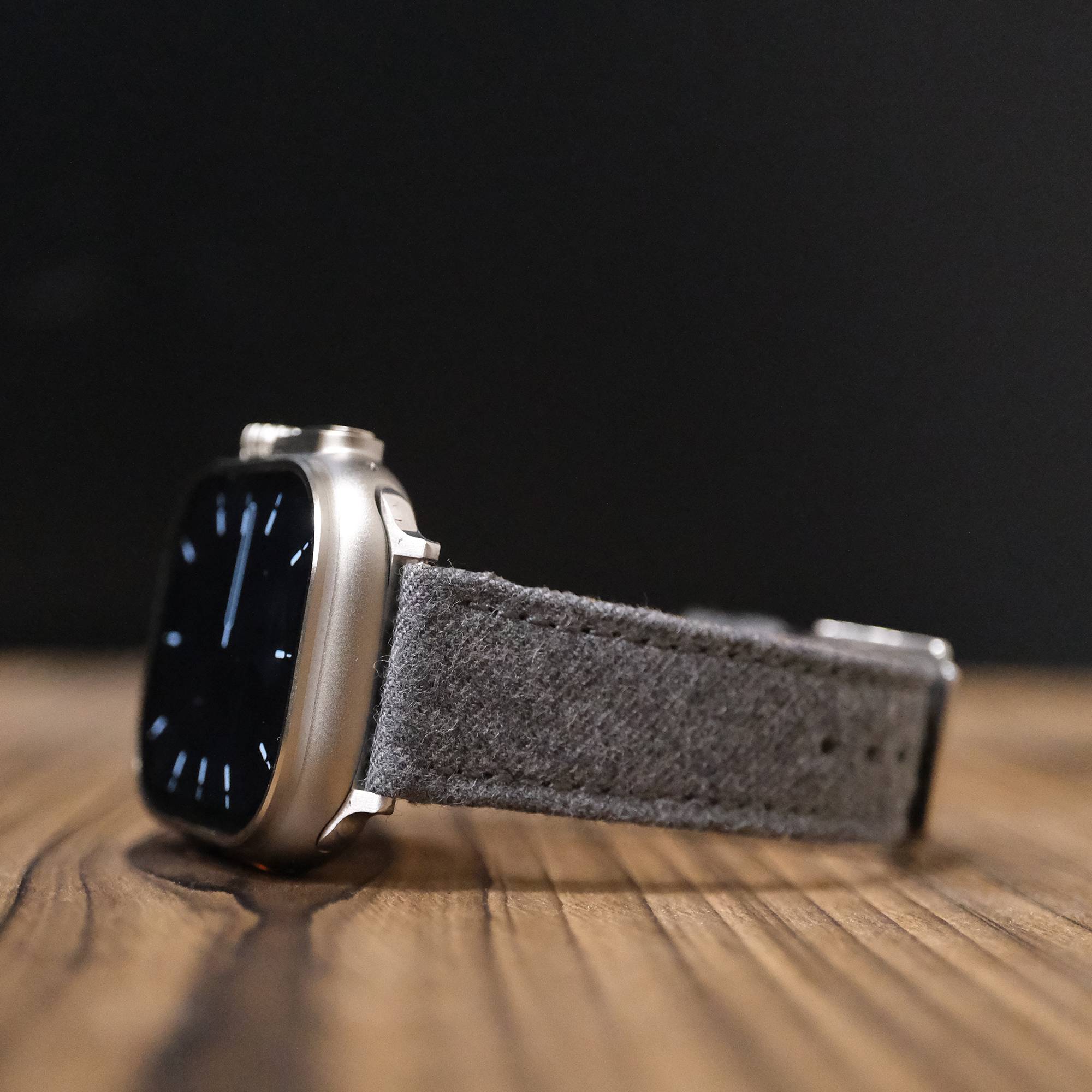 Apple Grey Luxury English Flannel Watch Band