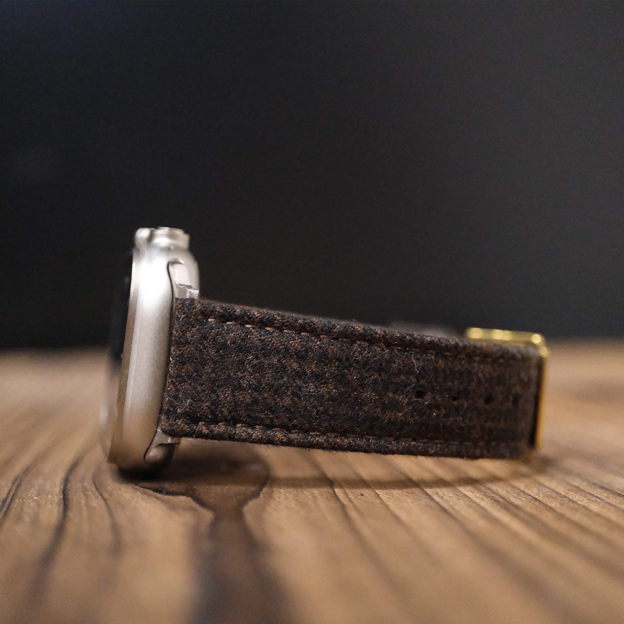 Apple Dark Brown Flannel Watch Band