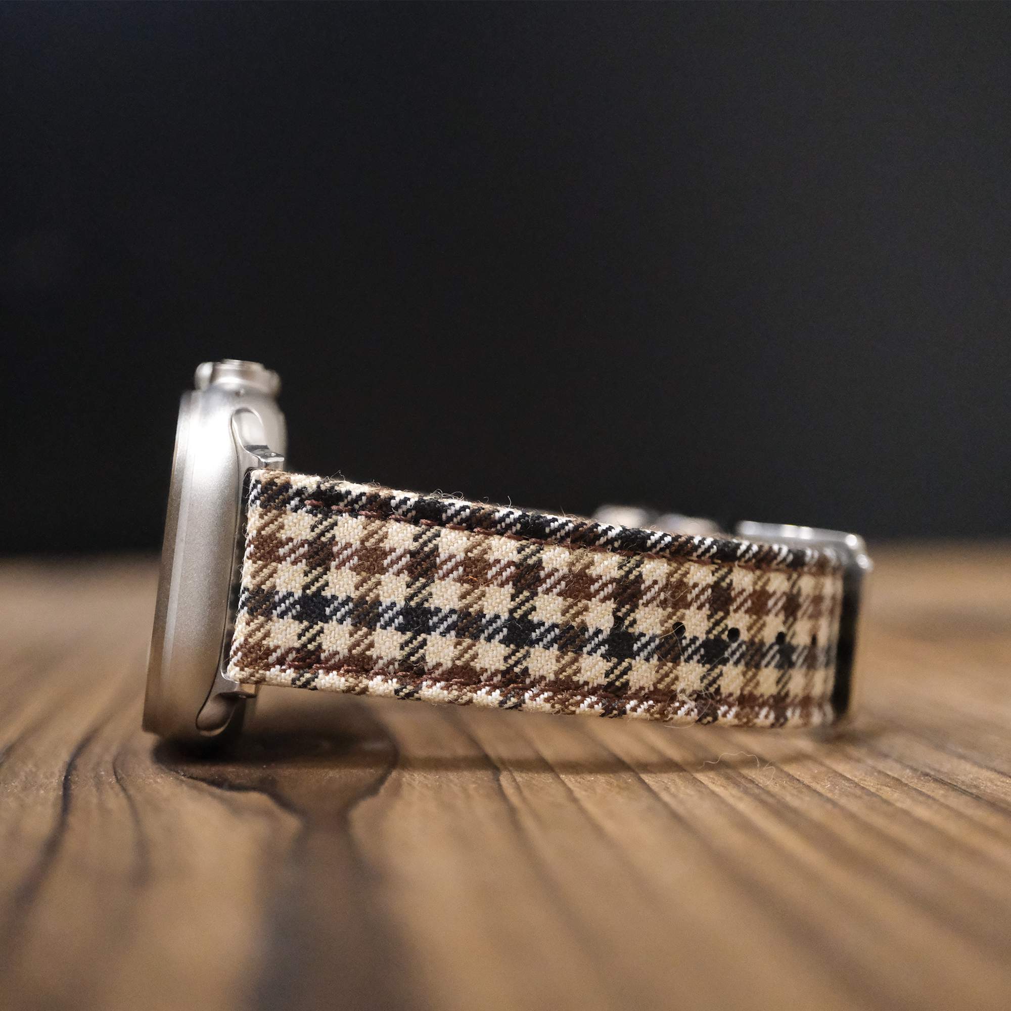 Apple Walnut English Suiting Windowpane Watch Band