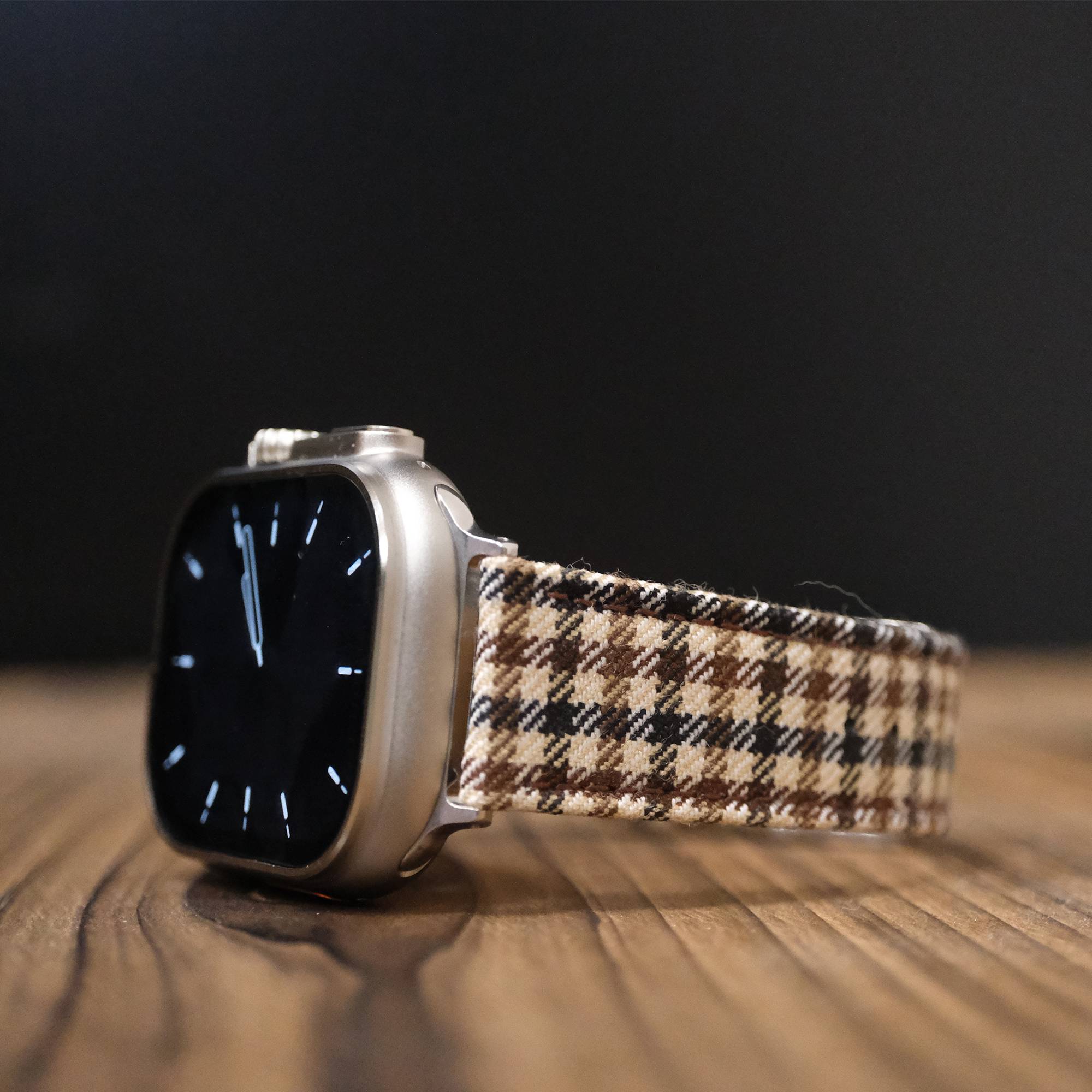 Apple Walnut English Suiting Windowpane Watch Band