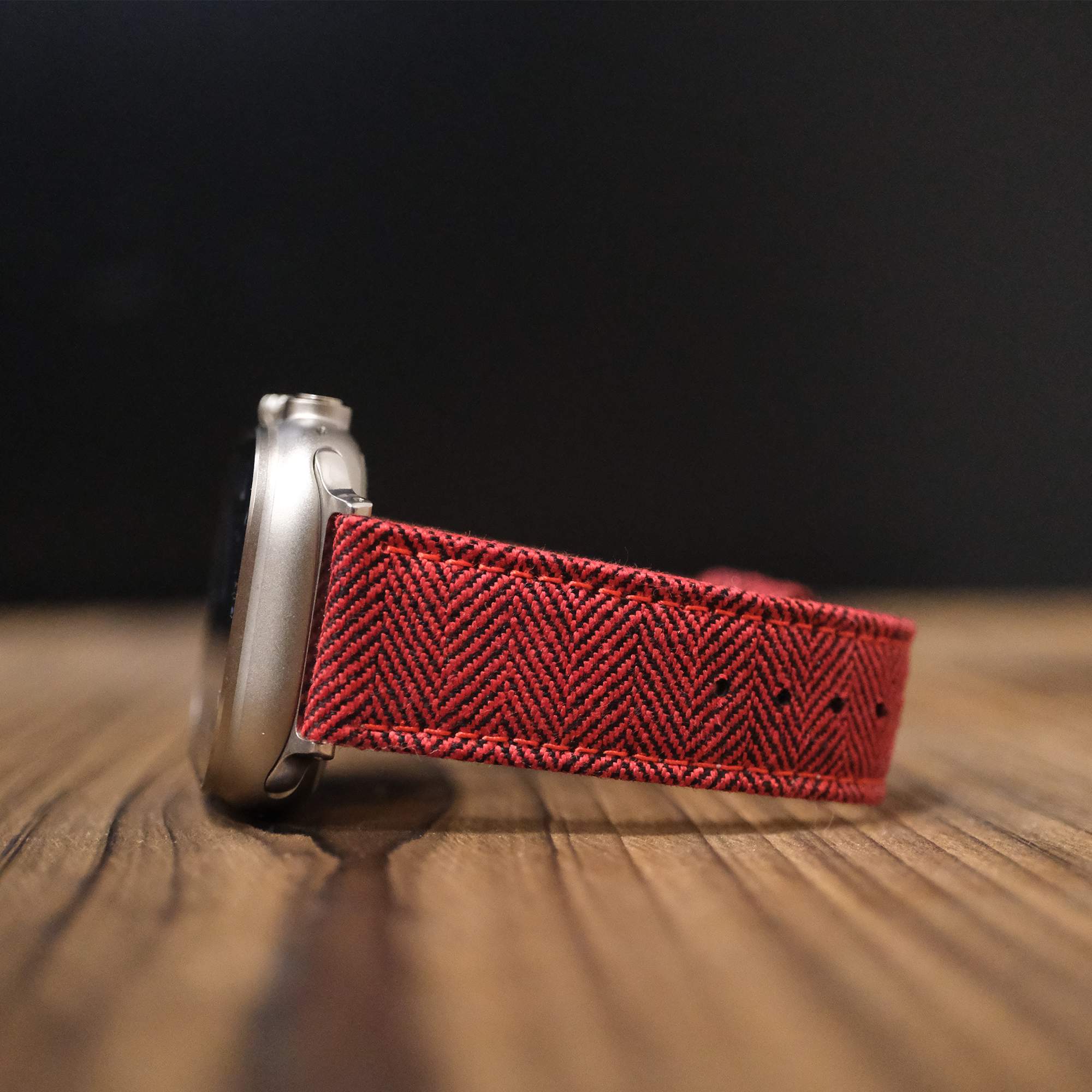 Apple Red Blenheim Herringbone Watch Band