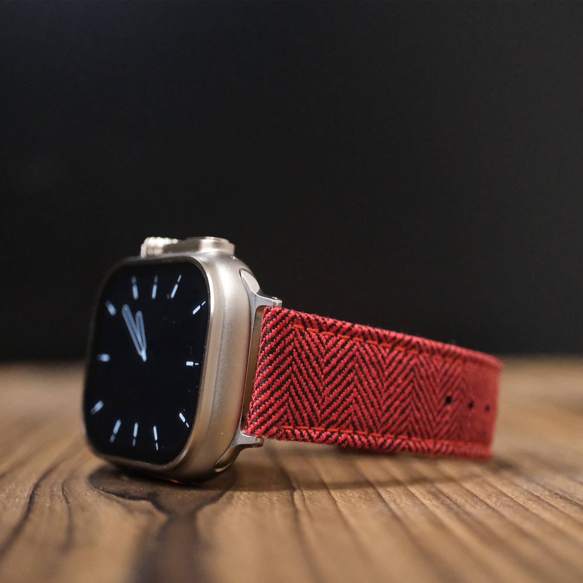Apple Red Blenheim Herringbone Watch Band