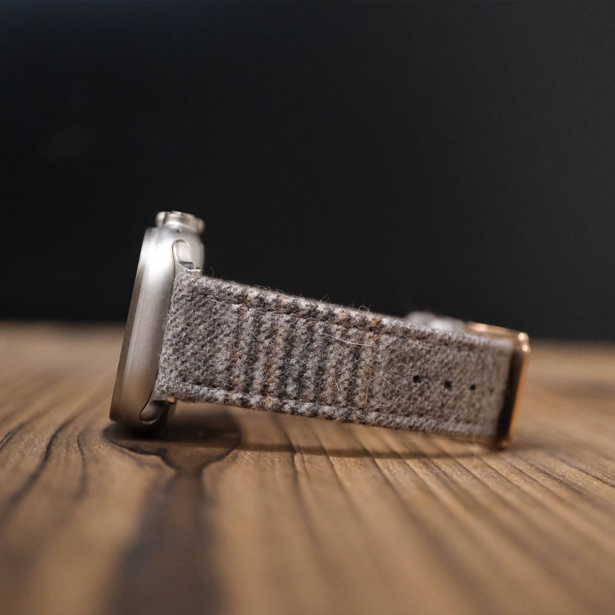 Apple Steel Grey Checked Luxury English Flannel Watch Band