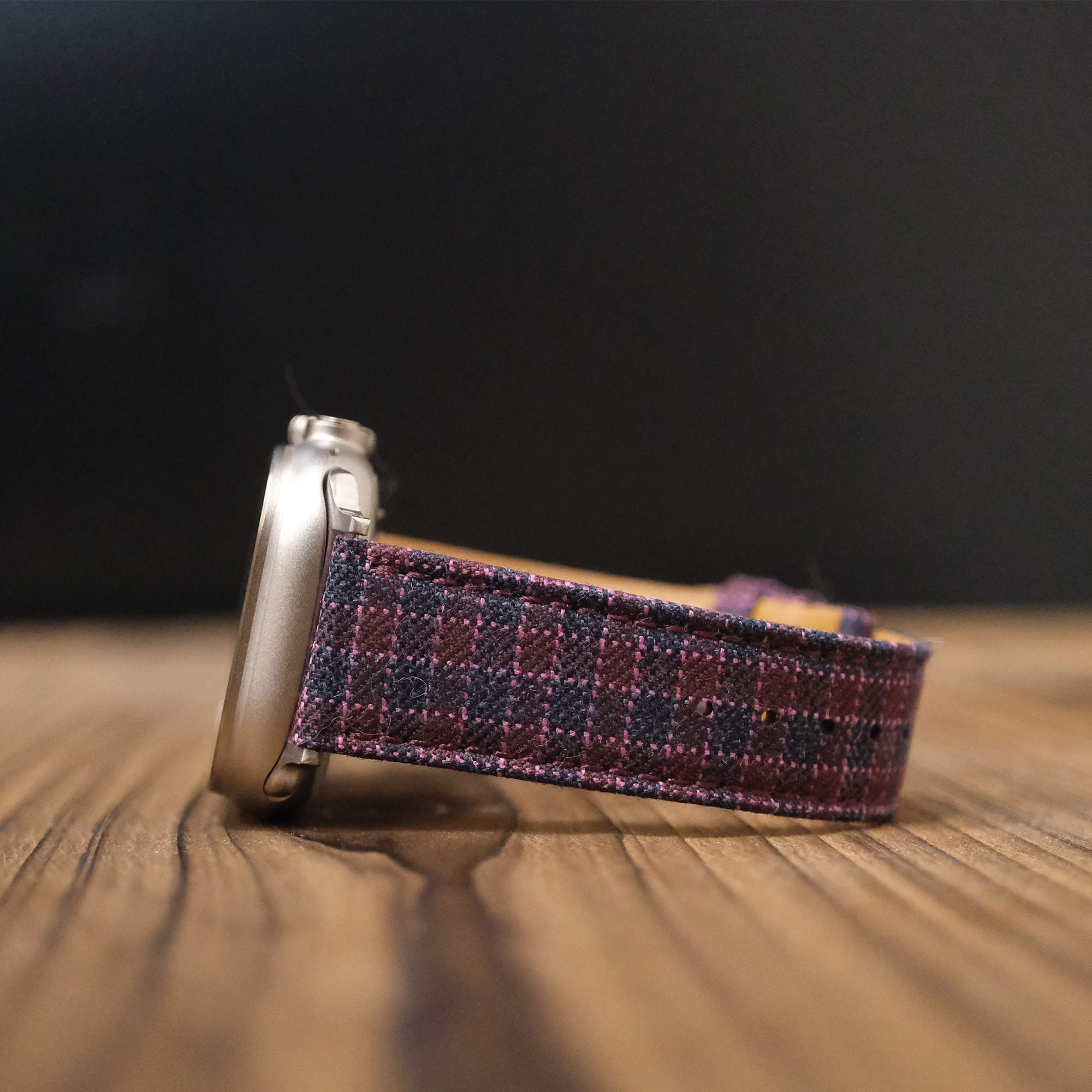 Apple Maroon & Navy Micro Block Check Watch Band