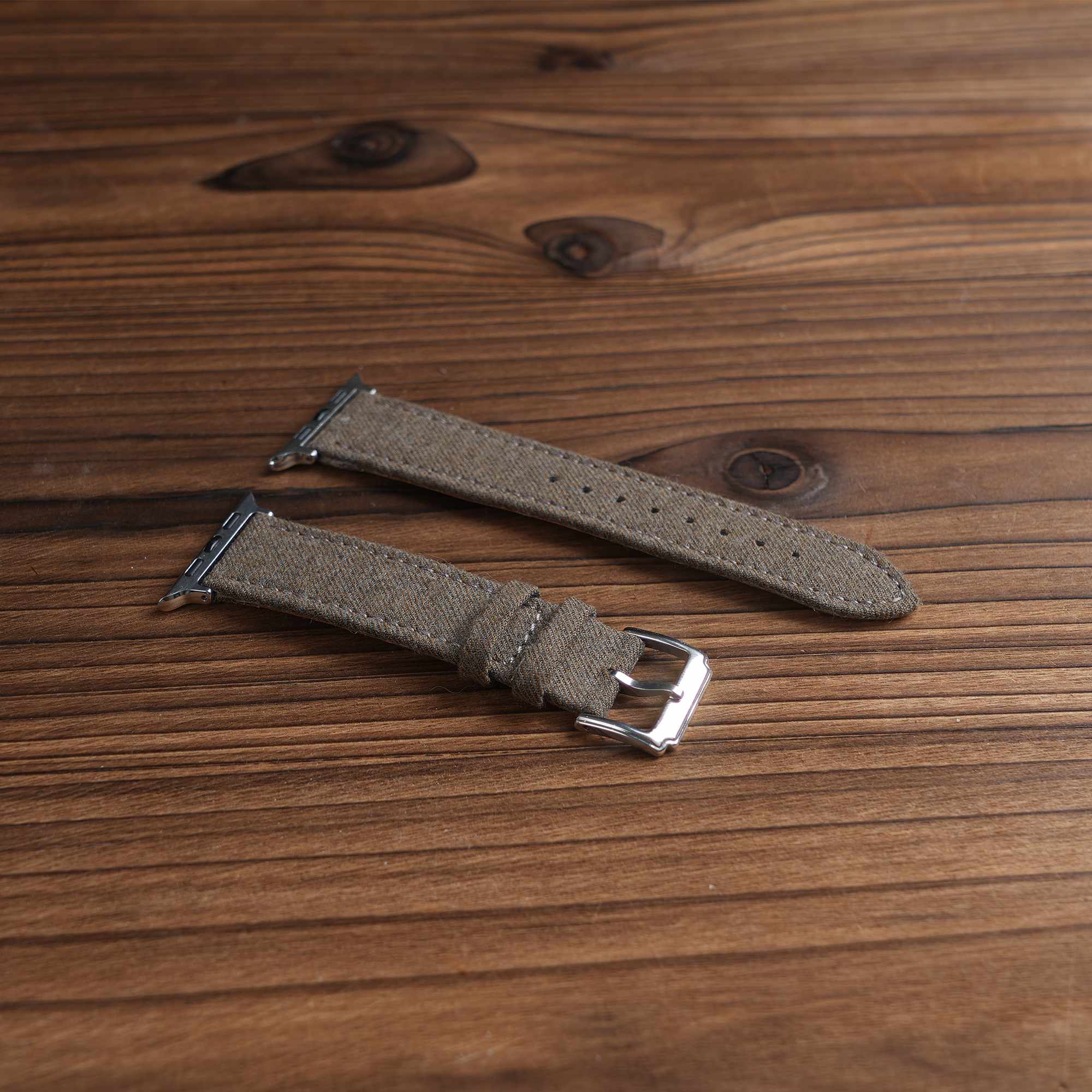 Apple Brown Luxury English Flannel Watch Band