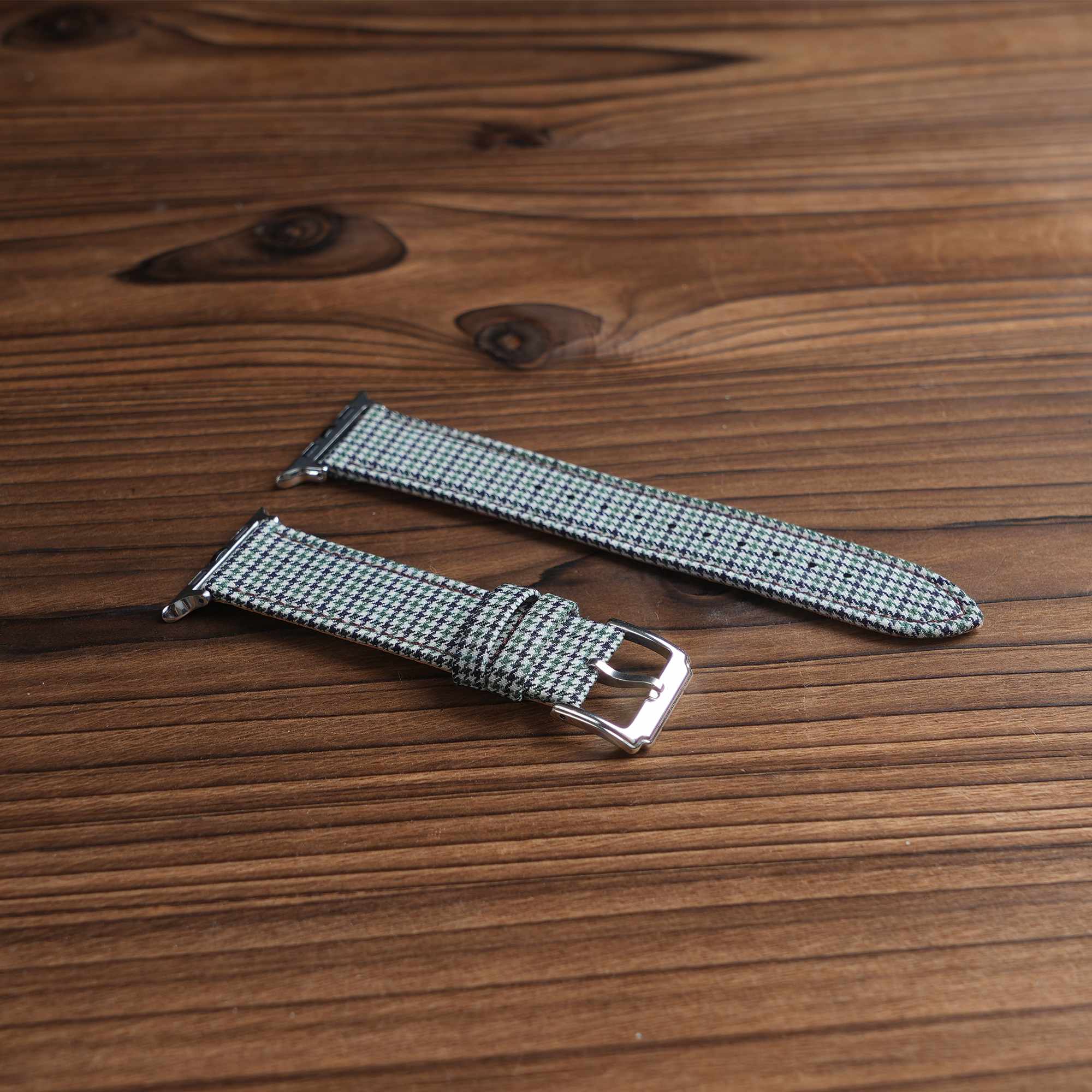 Apple Olive Country Tweed Houndstooth Watch Band