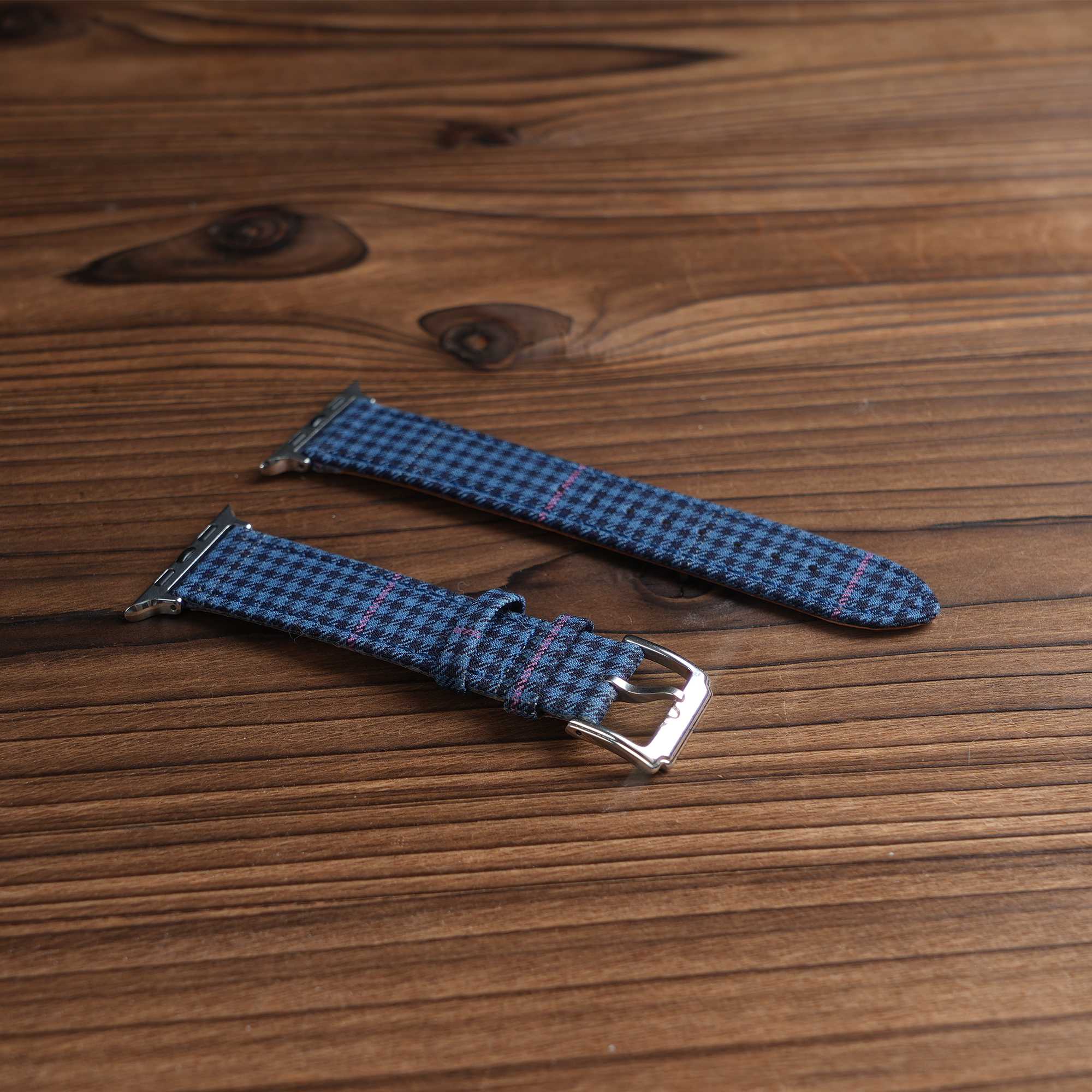 Apple Navy English Suits Windowpane Watch Band