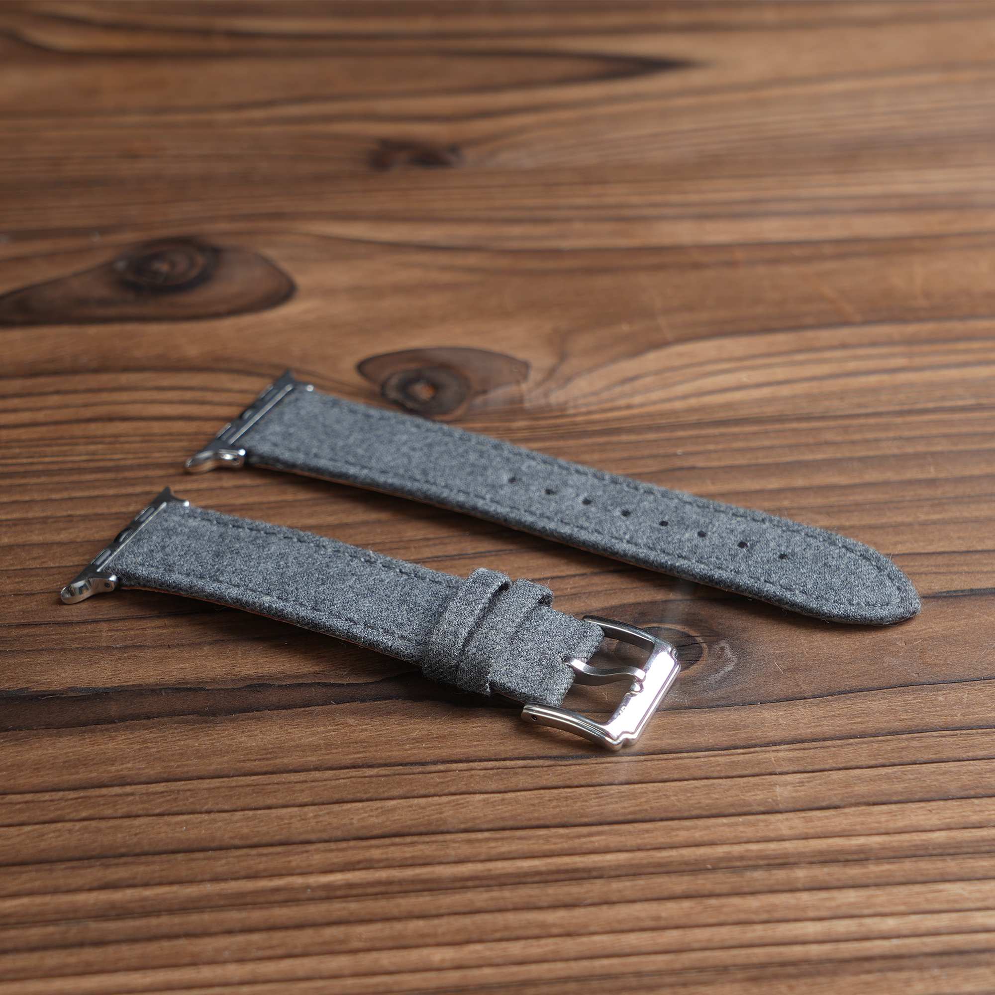 Apple Grey Luxury English Flannel Watch Band