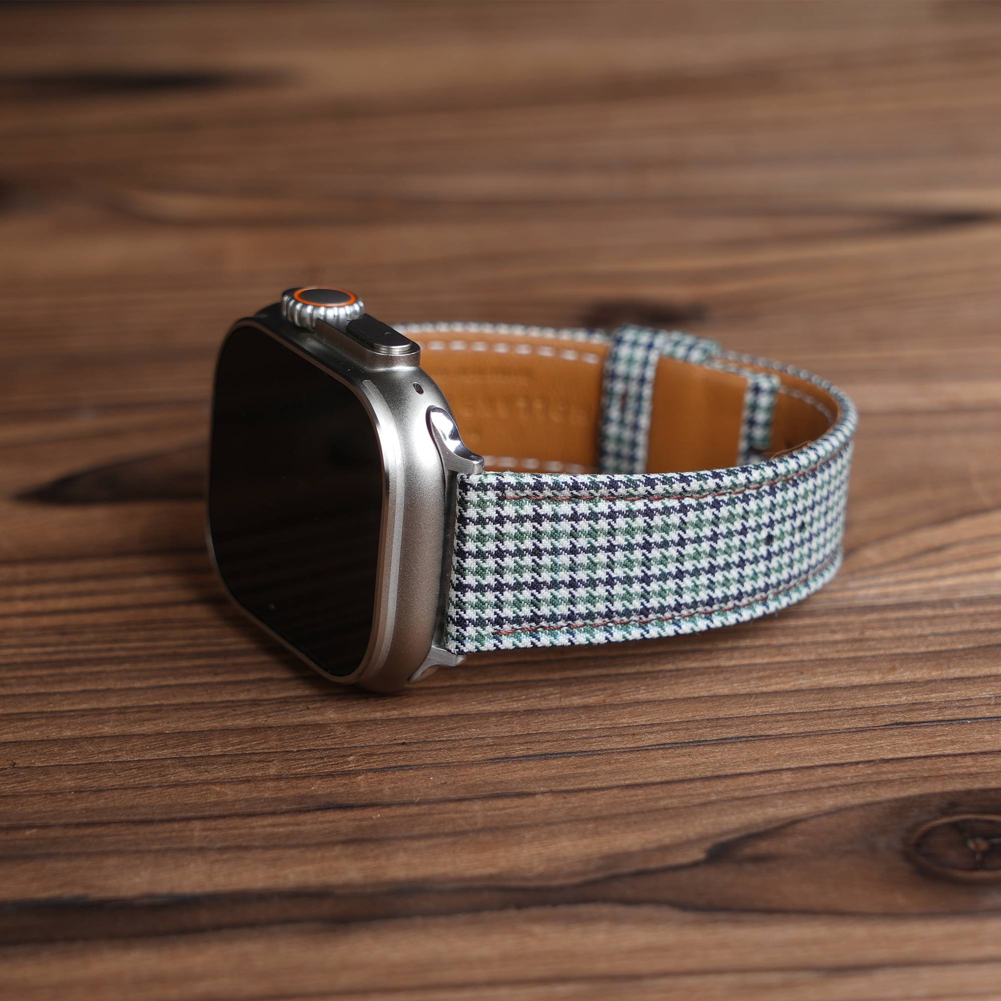 Apple Olive Country Tweed Houndstooth Watch Band