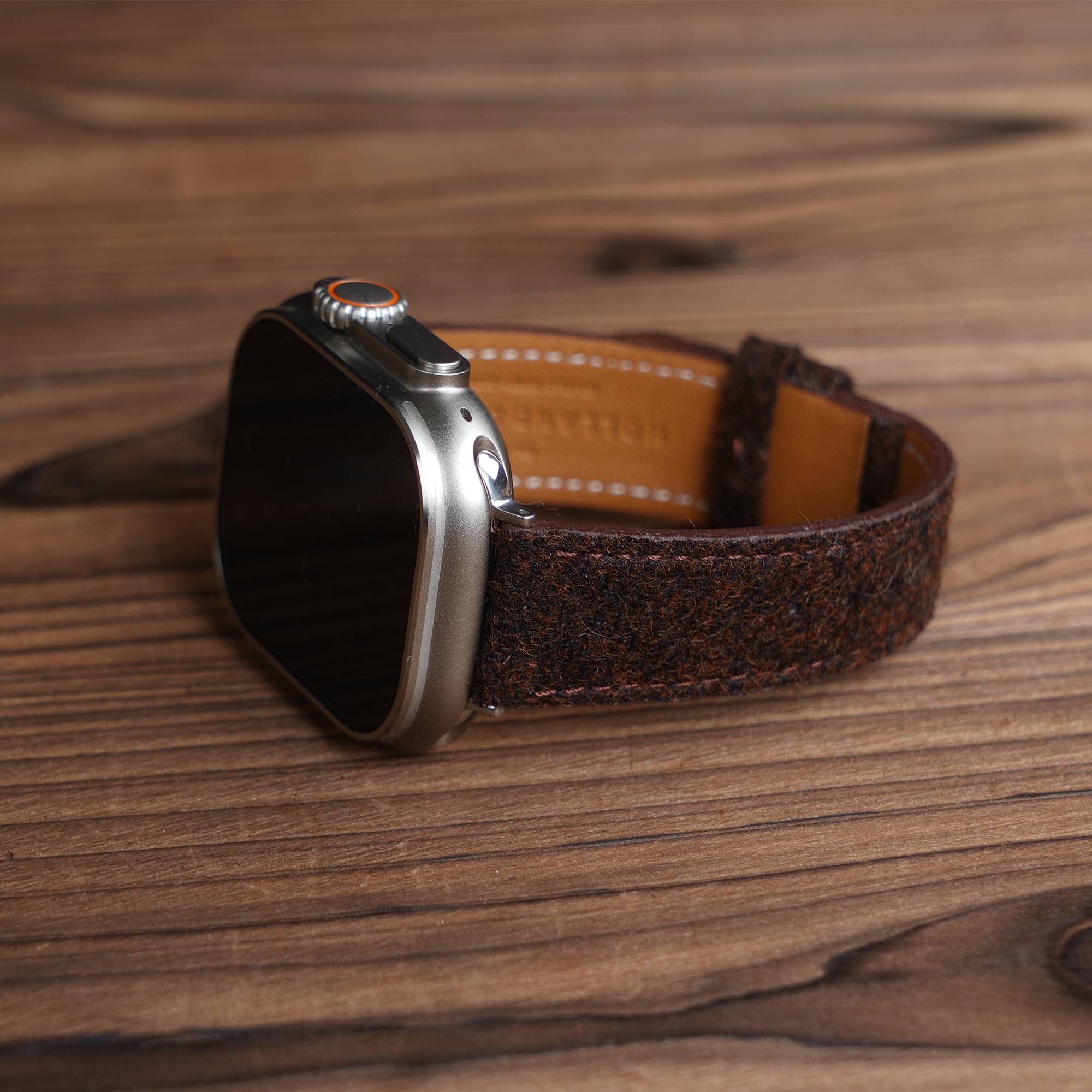 Apple Dark Brown Coarse Pile Watch Band