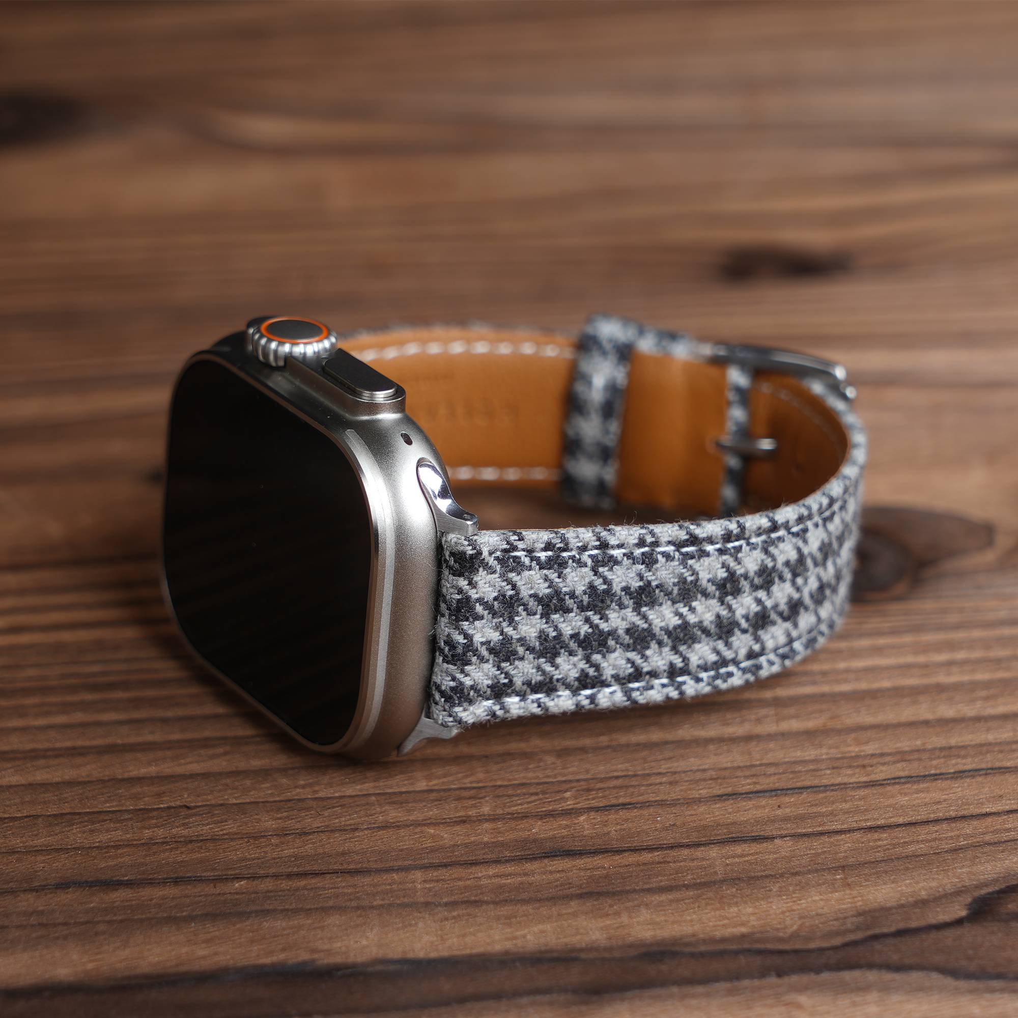 Apple Grey Crown Classic Houndstooth Watch Band